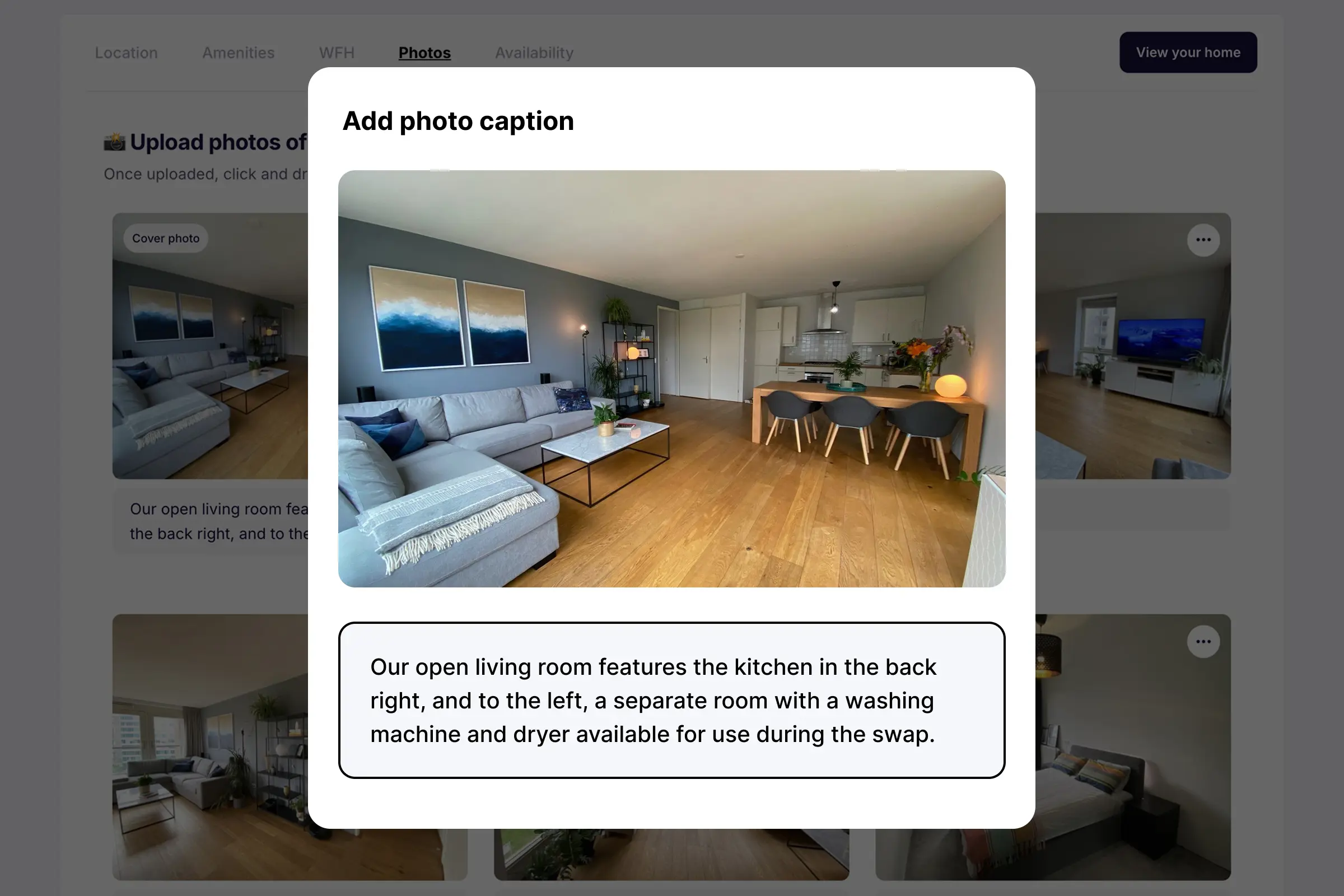 photo captions