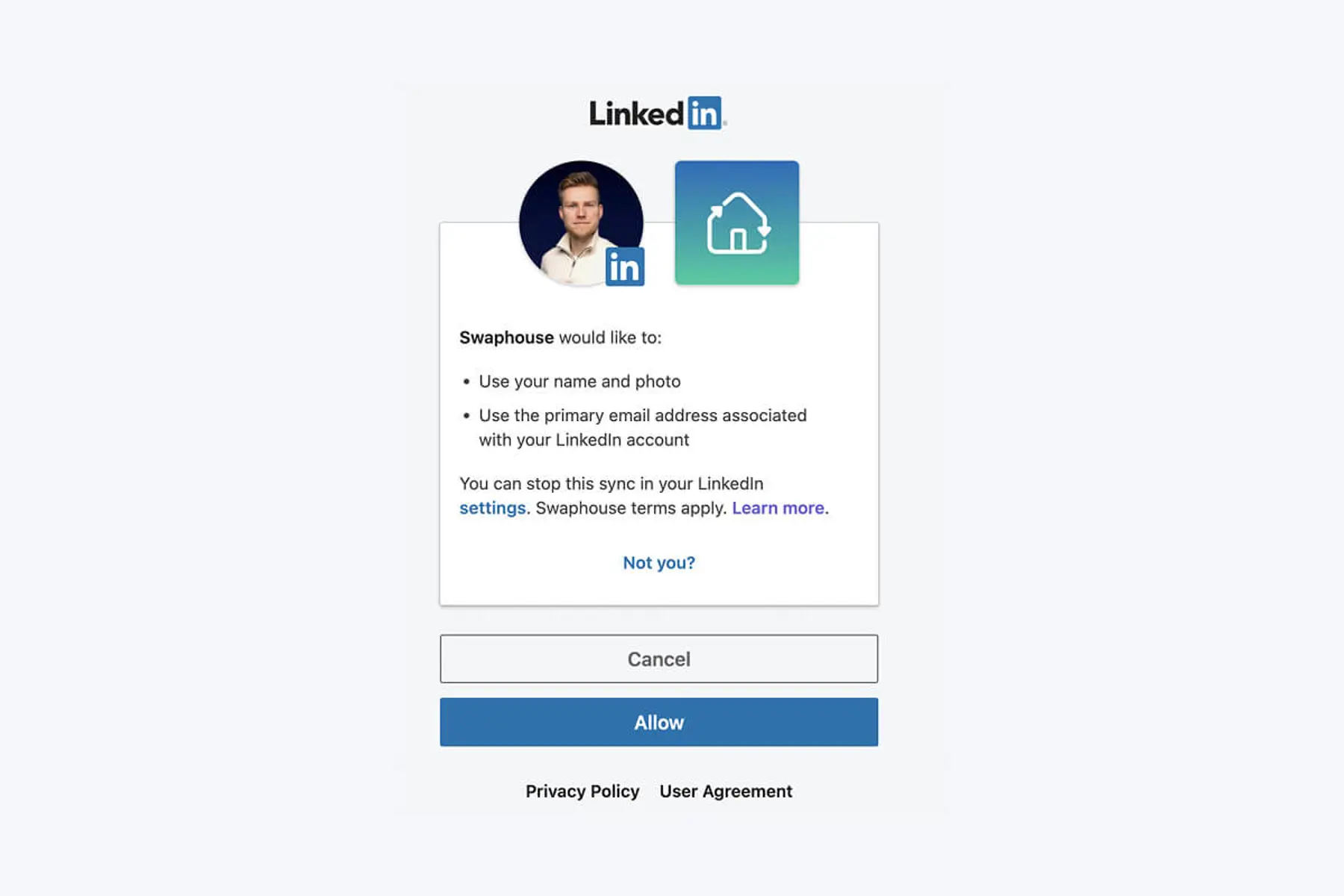 linkedin authentication swaphouse