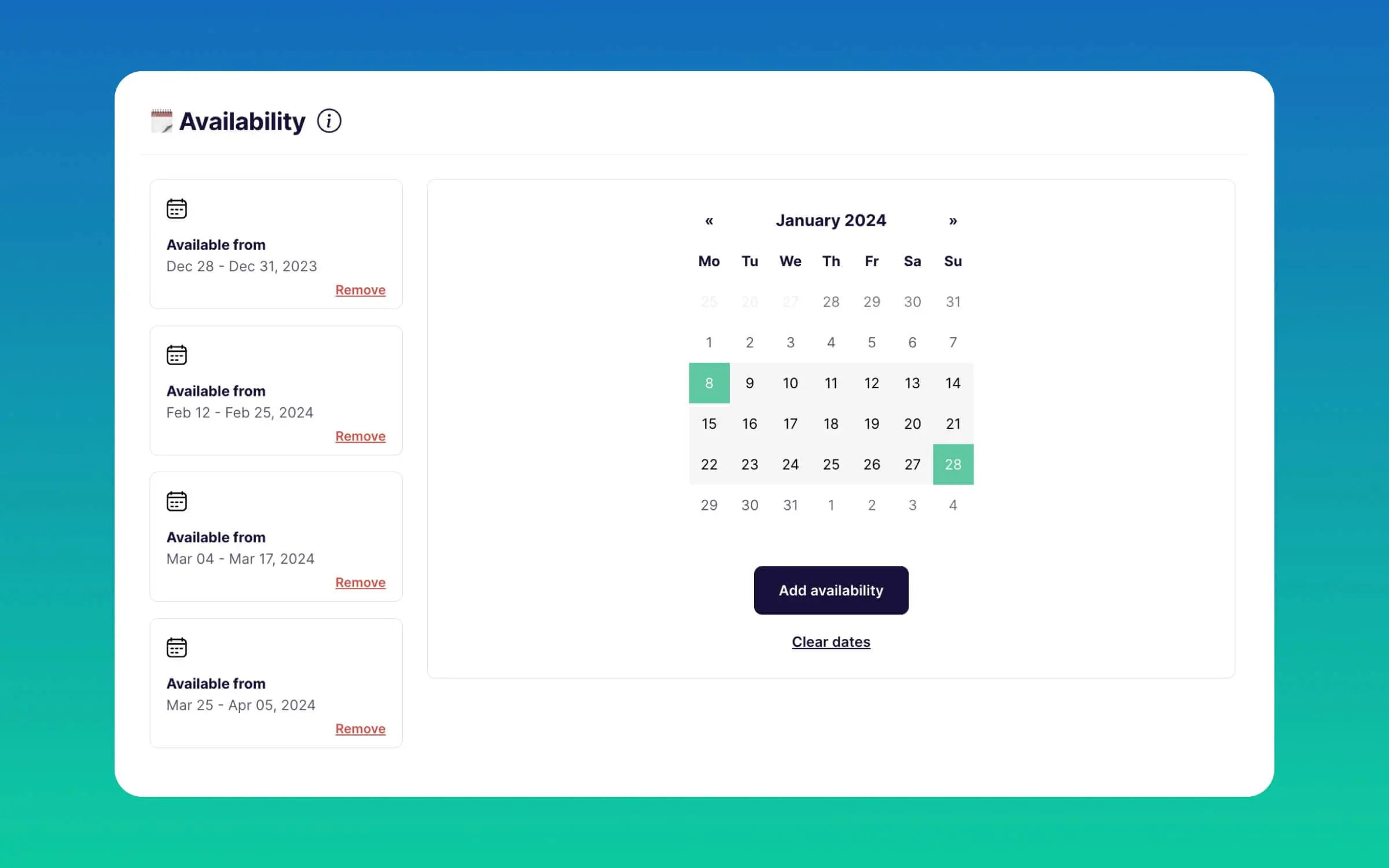 swaphouse availability feature