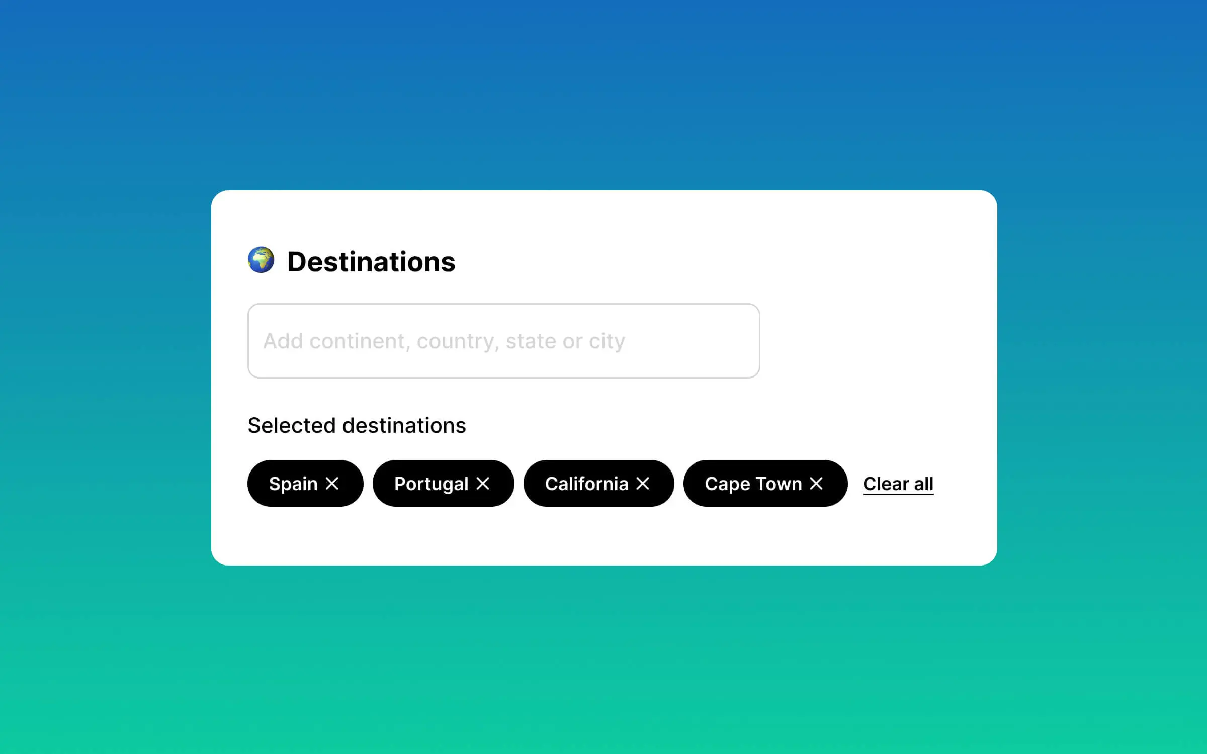 swaphouse destinations filter