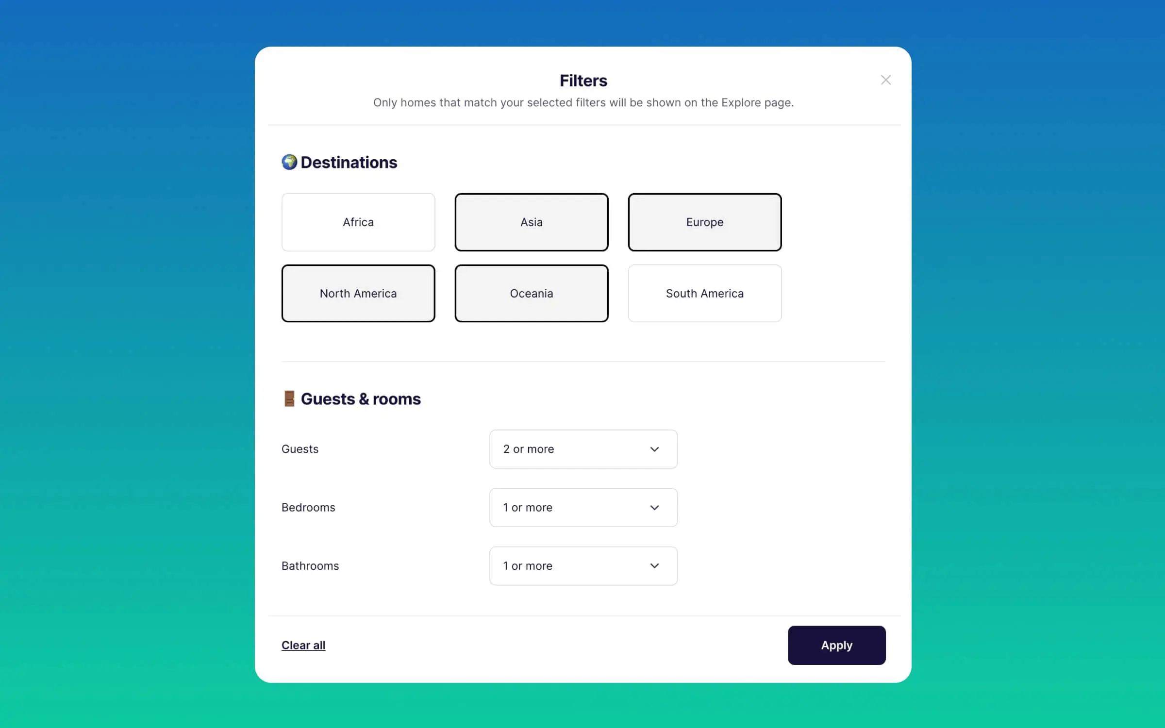 explore faster with filters